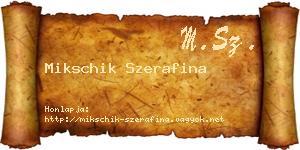 Mikschik Szerafina névjegykártya